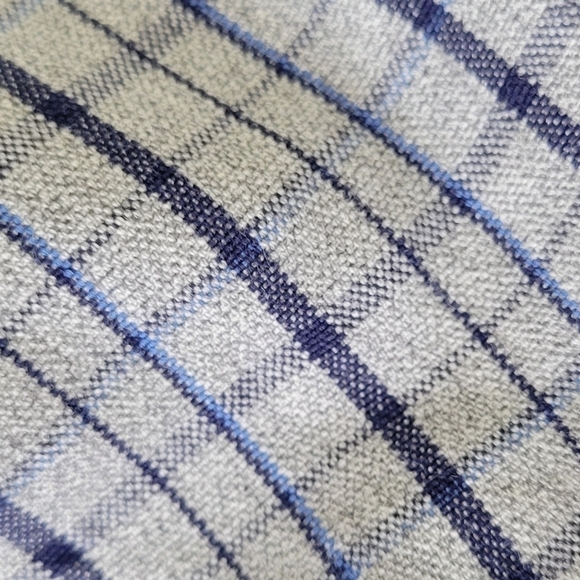 J. Crew Mens Large Blue White Plaid Check Long‎ Sleeve Button Down Shirt Cotton - Picture 12 of 14